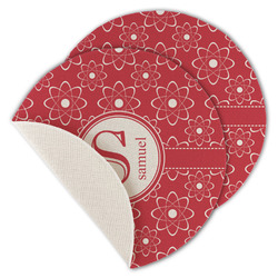 Atomic Orbit Round Linen Placemat - Single Sided - Set of 4 (Personalized)