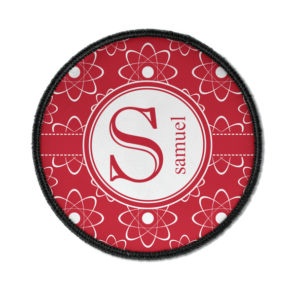 Custom Atomic Orbit Iron On Round Patch w/ Name and Initial