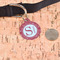 Atomic Orbit Round Pet ID Tag - Large - In Context