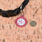Atomic Orbit Round Pet ID Tag - Small - In Context
