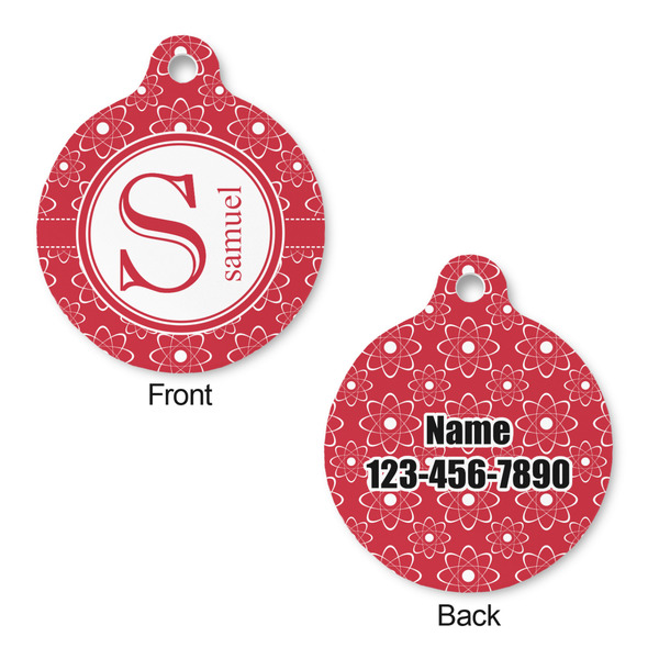 Atomic Orbit Round Pet Tag - Front & Back