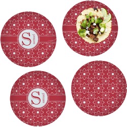 Atomic Orbit Set of 4 Glass Lunch / Dinner Plate 10" (Personalized)