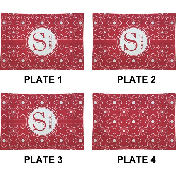 Atomic Orbit Set of Rectangular Appetizer / Dessert Plates (Approval)