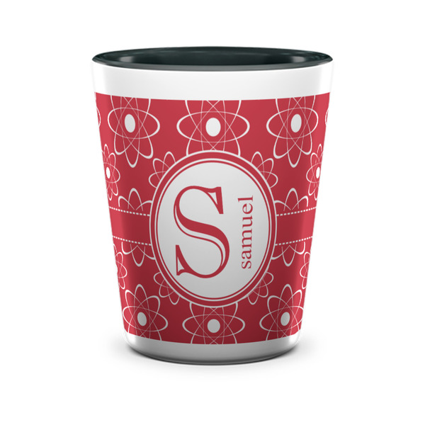 Custom Atomic Orbit Ceramic Shot Glass - 1.5 oz - Two Tone - Set of 4 (Personalized)