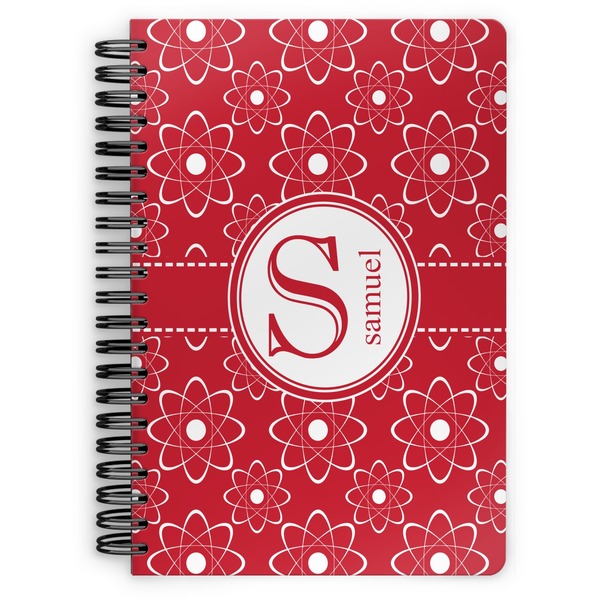 Custom Atomic Orbit Spiral Notebook - 7x10 w/ Name and Initial
