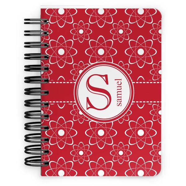 Custom Atomic Orbit Spiral Notebook - 5x7 w/ Name and Initial