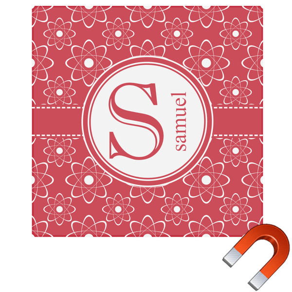 Custom Atomic Orbit Square Car Magnet - 6" (Personalized)