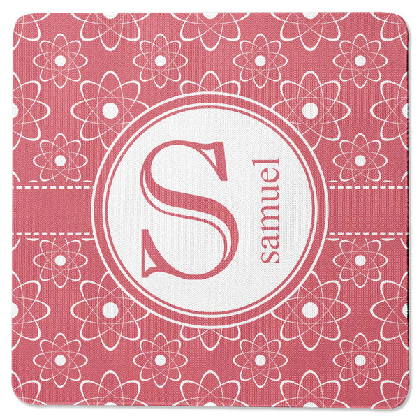 Custom Atomic Orbit Square Rubber Backed Coaster (Personalized)