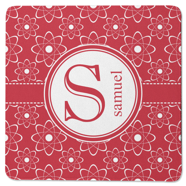 Custom Atomic Orbit Square Rubber Backed Coaster (Personalized)
