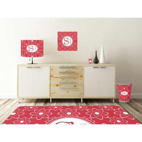 Atomic Orbit Square Wall Decal Wooden Desk