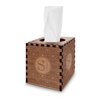 Atomic Orbit Wooden Tissue Box Cover - Square (Personalized)