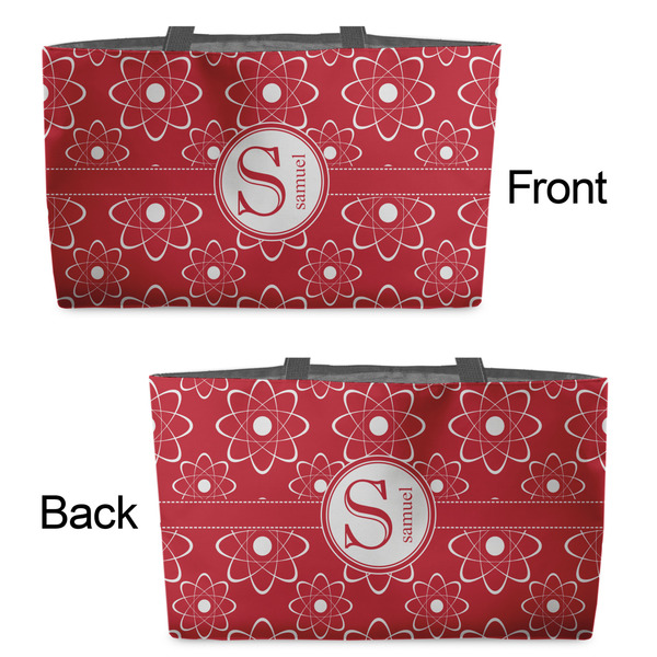 Atomic Orbit Tote w/Black Handles - Front & Back Views