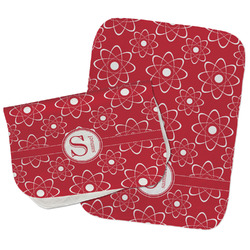 Atomic Orbit Burp Cloths - Fleece - Set of 2 w/ Name and Initial