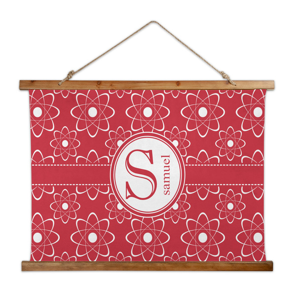 Custom Atomic Orbit Wall Hanging Tapestry - Wide (Personalized)