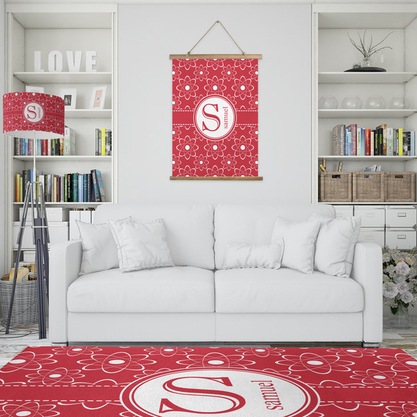 Atomic Orbit Wall Hanging Tapestry - Portrait - IN CONTEXT