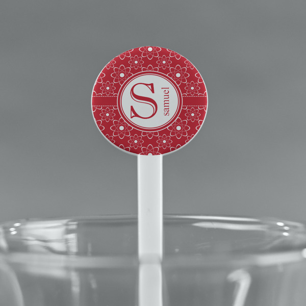 Atomic Orbit White Plastic 7" Stir Stick - Round - Main