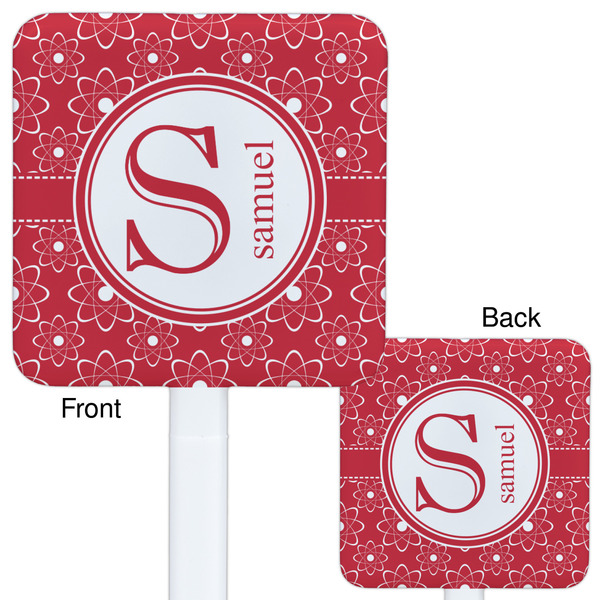 Atomic Orbit White Plastic Stir Stick - Double Sided - Approval