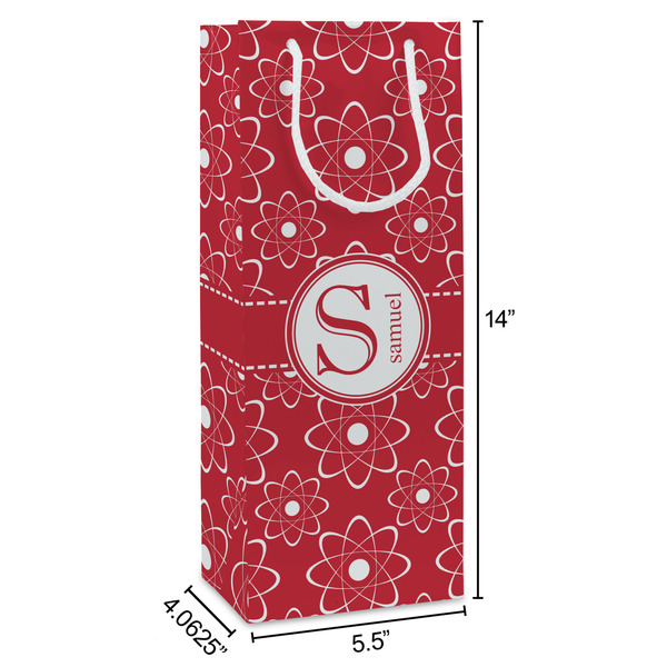Atomic Orbit Wine Gift Bag - Dimensions