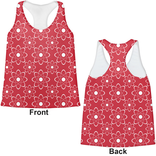 Atomic Orbit Womens Racerback Tank Tops - Medium - Front and Back