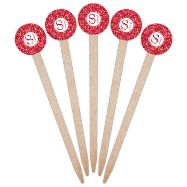 Atomic Orbit Wooden 6" Food Pick - Round - Fan View