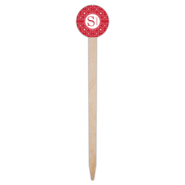 Atomic Orbit Wooden 6" Food Pick - Round - Single Pick