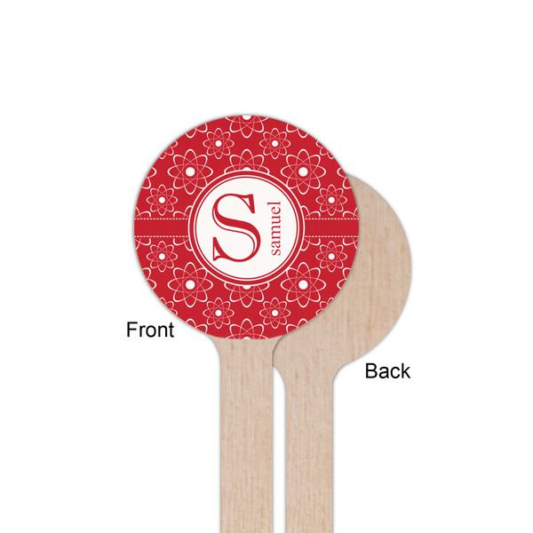 Atomic Orbit Wooden 6" Stir Stick - Round - Single Sided - Front & Back