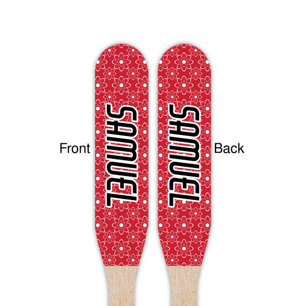 Atomic Orbit Wooden Food Pick - Paddle - Double Sided - Front & Back