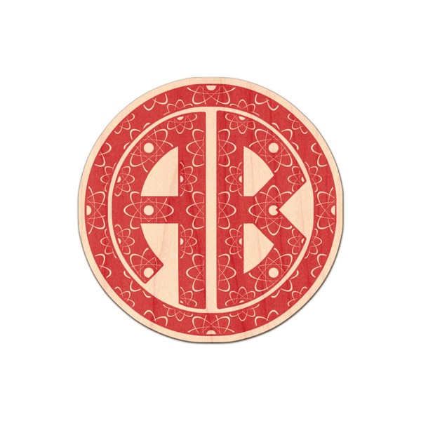 Custom Atomic Orbit Genuine Maple or Cherry Wood Sticker (Personalized)
