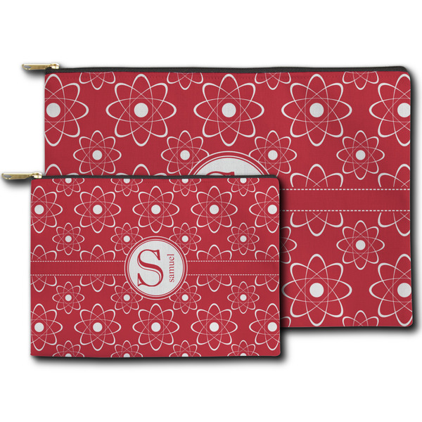 Atomic Orbit Zippered Pouches - Size Comparison