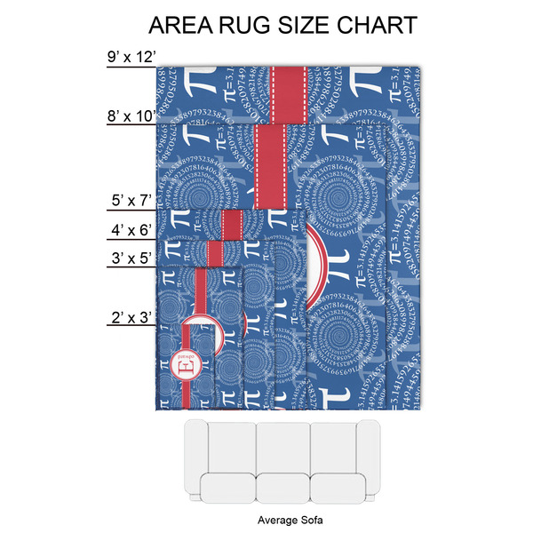 PI 2'x3' Indoor Area Rugs - Size Chart