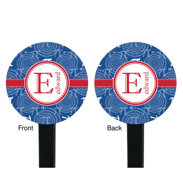 PI Black Plastic 7" Stir Stick - Double Sided - Round - Front & Back