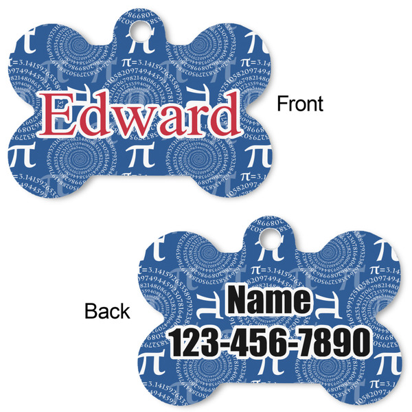 PI Bone Shaped Dog Tag - Front & Back