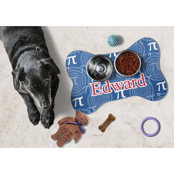 PI Bone Shaped Mat w/ Food & Water