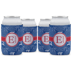 PI Can Cooler (12 oz) - Set of 4 w/ Name and Initial