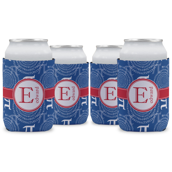 Custom PI Can Cooler (12 oz) - Set of 4 w/ Name and Initial