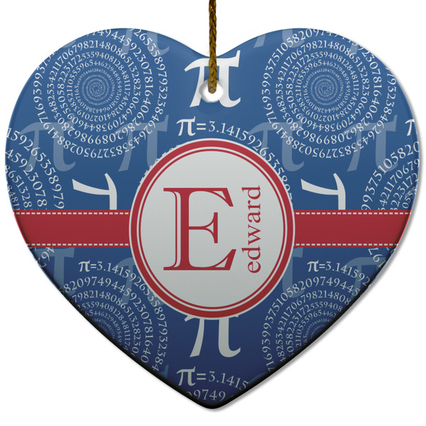 PI Ceramic Flat Ornament - Heart (Front)