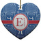 PI Ceramic Flat Ornament - Heart (Front)