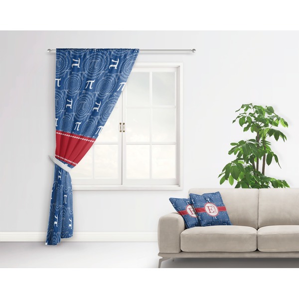 PI Curtain With Window and Rod - in Room Matching Pillow