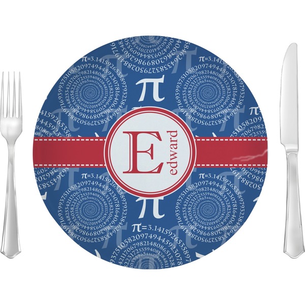 Custom PI 10" Glass Lunch / Dinner Plates - Single or Set (Personalized)