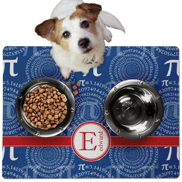 Custom PI Dog Food Mat - Medium w/ Name and Initial