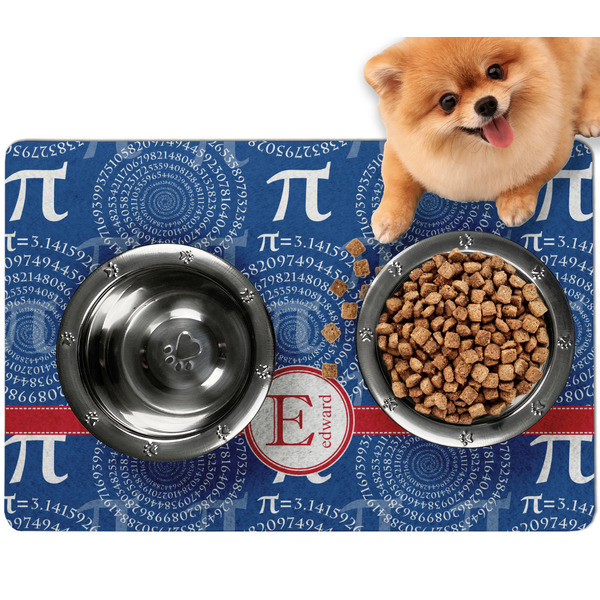 Custom PI Dog Food Mat - Small w/ Name and Initial