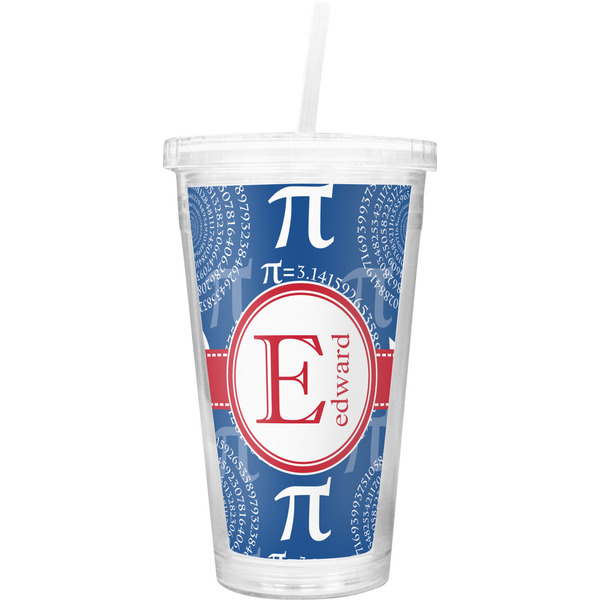 Custom PI Double Wall Tumbler with Straw (Personalized)