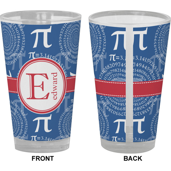 PI Pint Glass - Full Color - Front & Back Views