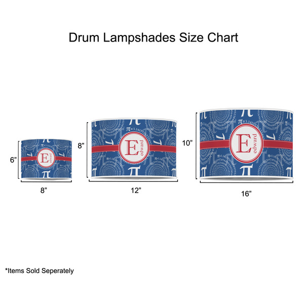 PI Drum Lampshades - Sizing Chart