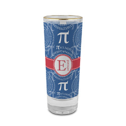 PI 2 oz Shot Glass - Glass with Gold Rim (Personalized)