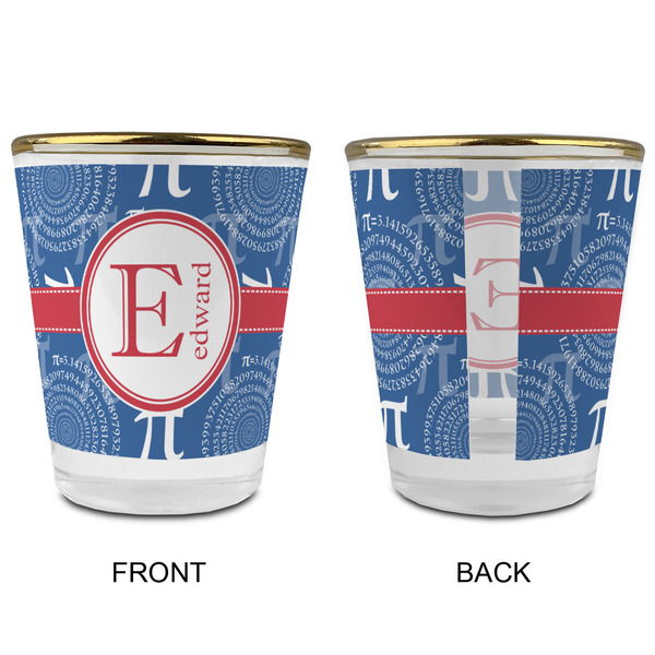 PI Glass Shot Glass - with gold rim - APPROVAL