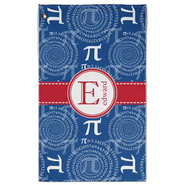 Custom PI Golf Towel - Poly-Cotton Blend w/ Name and Initial