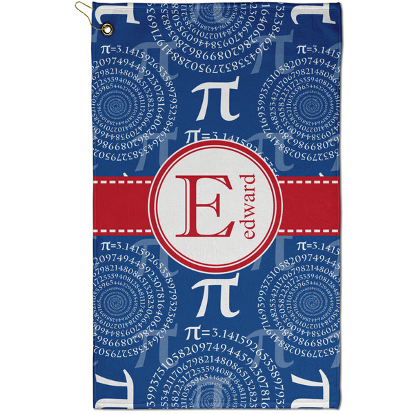 Custom PI Golf Towel - Poly-Cotton Blend - Small w/ Name and Initial