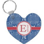 PI Heart Plastic Keychain w/ Name and Initial