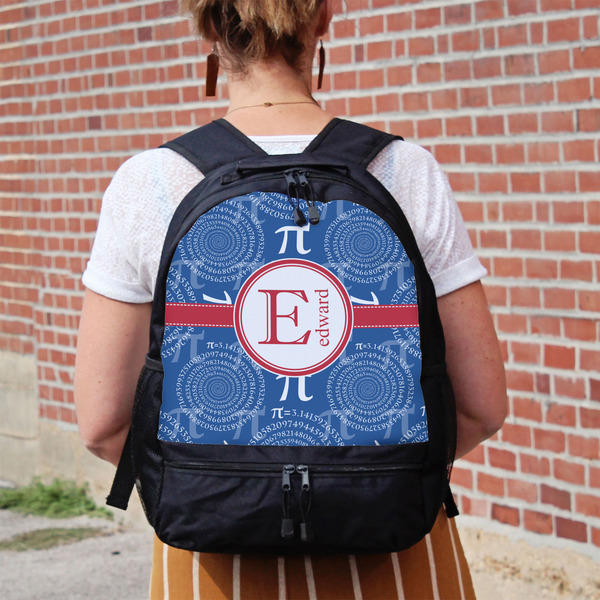 PI Large Backpack - Black - On Back